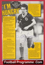 Scotland Charlie Nicholas Signed Magazine Picture