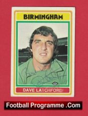 Birmingham City Dave Latchford Signed Football Card 1970s