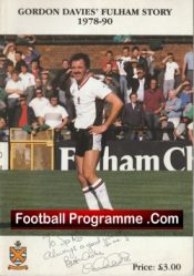 Fulham Gordon Davies Football Testimonial Brochure Signed