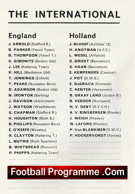 England v Holland 1979 - Plus Italy + Scotland at Northwich + Stafford - Image 3