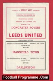 Doncaster Rovers v Leeds United 1970 at Belle Vue