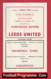 Doncaster Rovers v Leeds United 1970 at Belle Vue