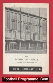 Leeds United v Plymouth Argyle 1962