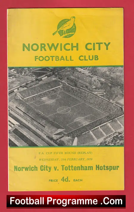 Norwich City v Tottenham 1959 - FA Cup Replay Match - Image 2