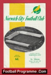 Norwich City v St Mirren 1965 – Friendly