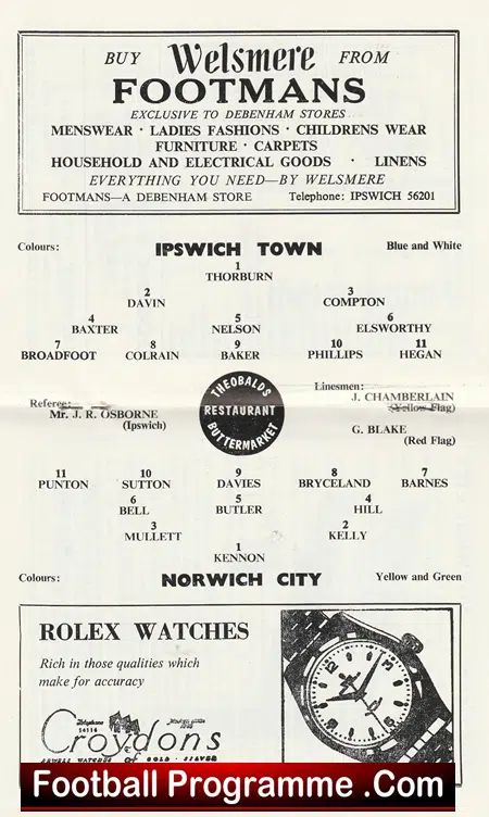 Ipswich Town v Norwich City 1964 - Image 3