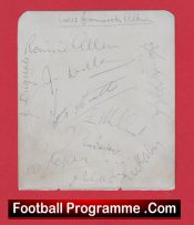 West Bromwich Albion Football Club Multi Signed Football Team 1955