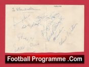 Fulham Football Club Multi Signed Football Team 1956