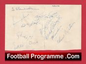 Fulham Football Club Multi Signed Football Team 1956