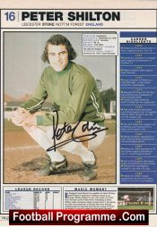 Leicester City Peter Shilton Autograph Signed Picture