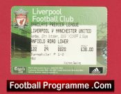 Liverpool v Manchester United 2009 – Match Ticket