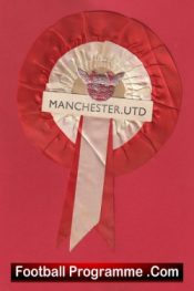 Manchester United Red Devils Bobby Charlton Football Rosette 1960s