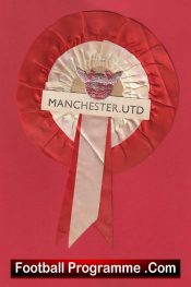 Manchester United Red Devils Bobby Charlton Football Rosette 1960s