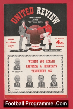  Manchester United v Everton 1955 - Replay Match - Postponed Football Programme .COM Football Programmes Memorabilia