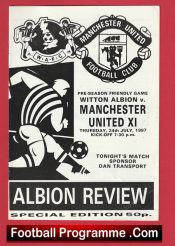 Witton Albion v Manchester United 1997 – Pre Season Friendly