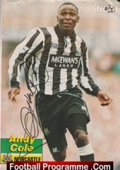 Newcastle United Andy Cole Autograph Signed Picture