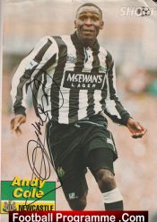 Newcastle United Andy Cole Autograph Signed Picture