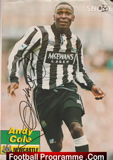 Newcastle United Andy Cole Autograph Signed Picture - Image 2