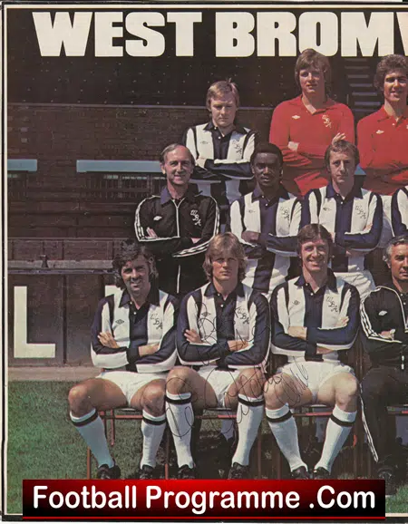 West Bromwich Albion Football Club Multi Autographed Signed Poster 1970s - Image 2