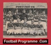 Portsmouth Football Club Multi Autographed Signed Team Picture 1953 – 1954