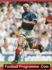 Glasgow Rangers Paul Gascoigne Autograph Signed Picture Gazza