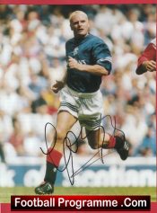 Glasgow Rangers Paul Gascoigne Autograph Signed Picture Gazza