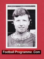 Stockport County Len Allchurch Autographed Signed Football Card