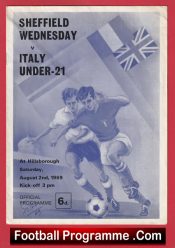 Sheffield Wednesday v Italy 1969 – U21 at Hillsborough