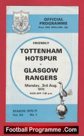 Tottenham Hotspur v Glasgow Rangers 1970 – Friendly Match