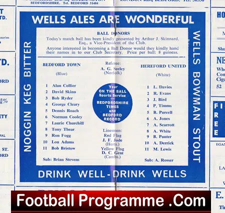 Bedford Town v Hereford United 1968 - Image 3