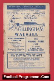 Gillingham v Walsall 1950 – 1950s