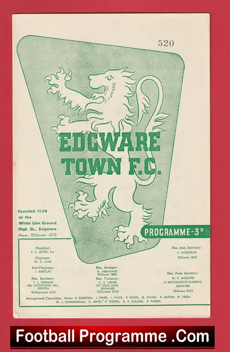 Edgeware Town v Worthing 1959 - Image 2