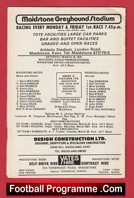 Maidstone United v Redditch United 1978 - Image 3