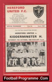 Hereford United v Kidderminster 1966 – FA Cup