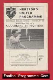 Hereford United v Kidderminster 1965 – Senior Cup Semi Final