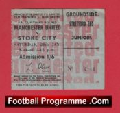 Stoke City v Manchester United 1968 – Match Ticket