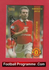 Manchester United Brian McClair Man Utd Signed Football Card Autographed