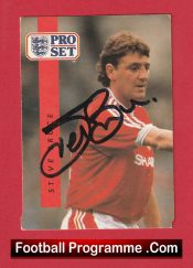 Manchester United Steve Bruce Man Utd Signed Football Card Autographed