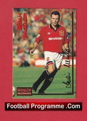 Manchester United Brian McClair Man Utd Signed Football Card Autographed
