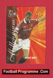 Manchester United Nicky Butt Man Utd Signed Football Card Autographed