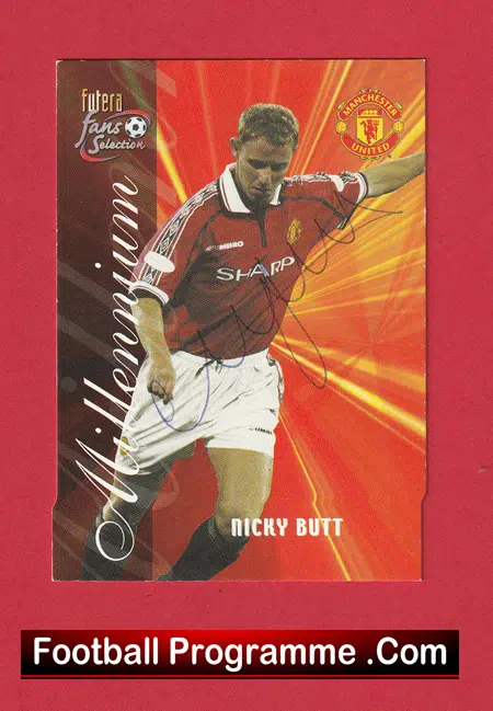 Manchester United Nicky Butt Man Utd Signed Football Card Autographed - Image 2