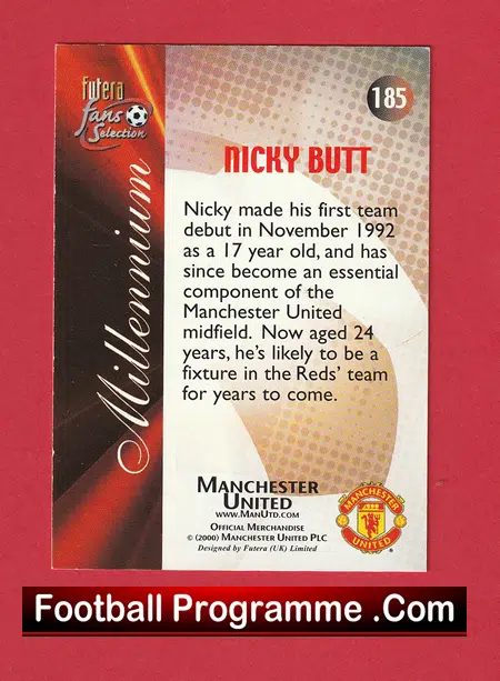 Manchester United Nicky Butt Man Utd Signed Football Card Autographed - Image 3