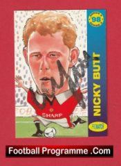 Manchester United Nicky Butt Man Utd Signed Football Card Autographed