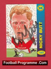 Manchester United Nicky Butt Man Utd Signed Football Card Autographed