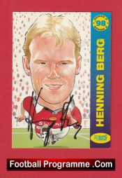 Manchester United Henning Berg Man Utd Signed Football Card Autograph