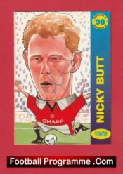 Manchester United Nicky Butt Man Utd Signed Football Card Autograph