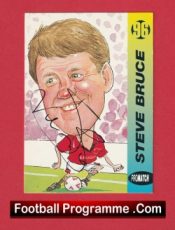 Manchester United Steve Bruce Man Utd Signed Football Card Autograph