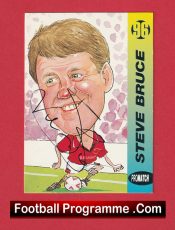 Manchester United Steve Bruce Man Utd Signed Football Card Autograph