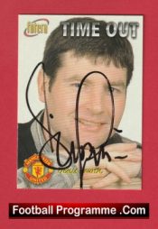 Manchester United Denis Irwin Man Utd Signed Football Card Autographed