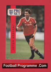 Manchester United Bryan Robson Man Utd Signed Football Card Autographed
